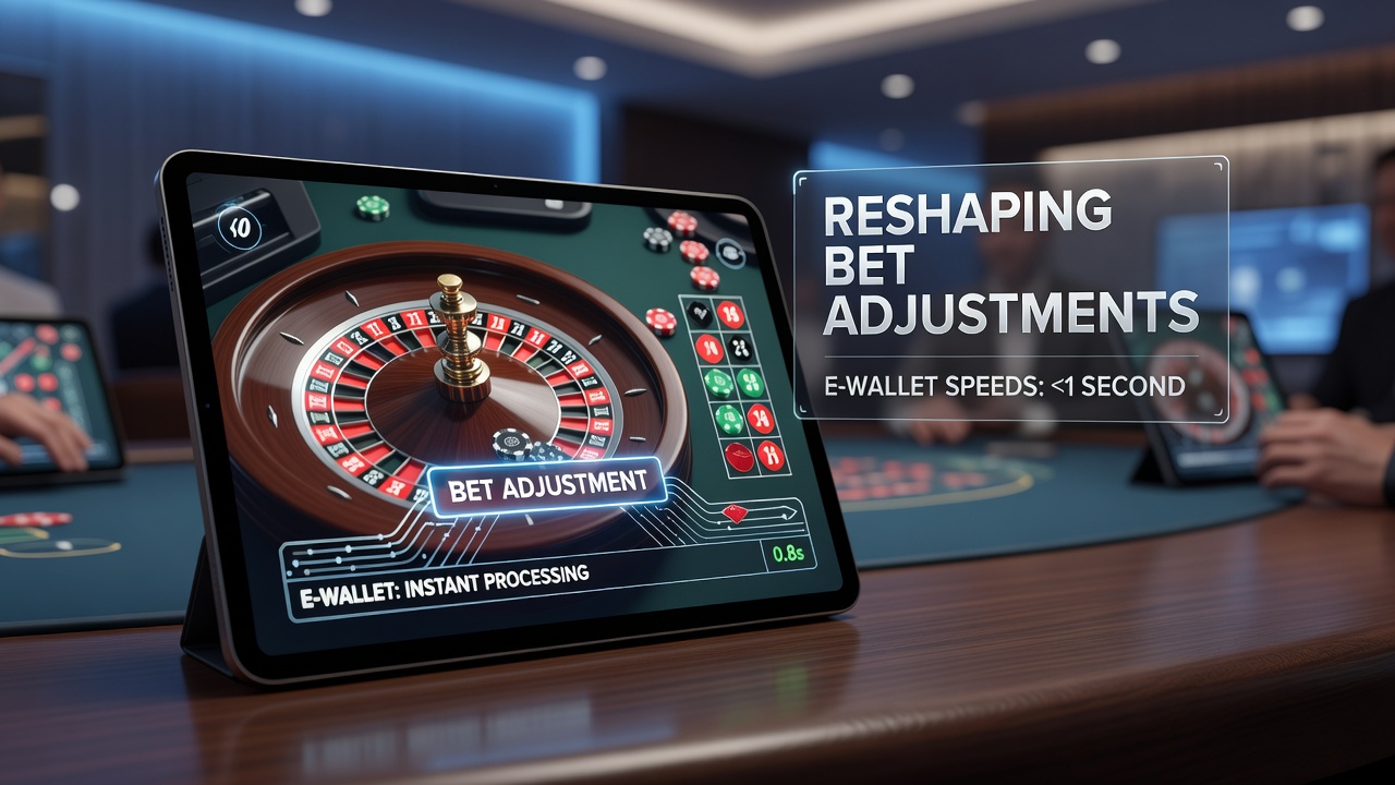 Detailansicht einer portablen Roulette-Oberfläche mit Echtzeit-Balance-Updates und Wettanpassungen