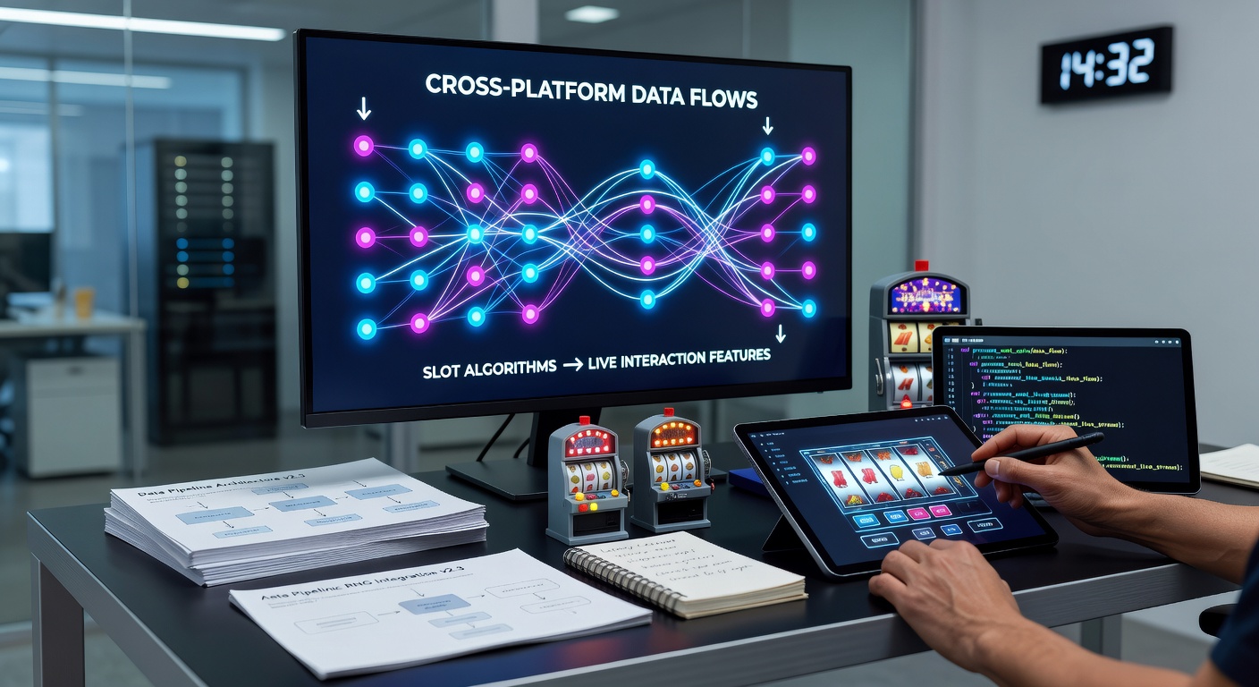 Darstellung von Datenflüssen zwischen Slot-Algorithmen und Live-Interaktionen in Betting-Apps