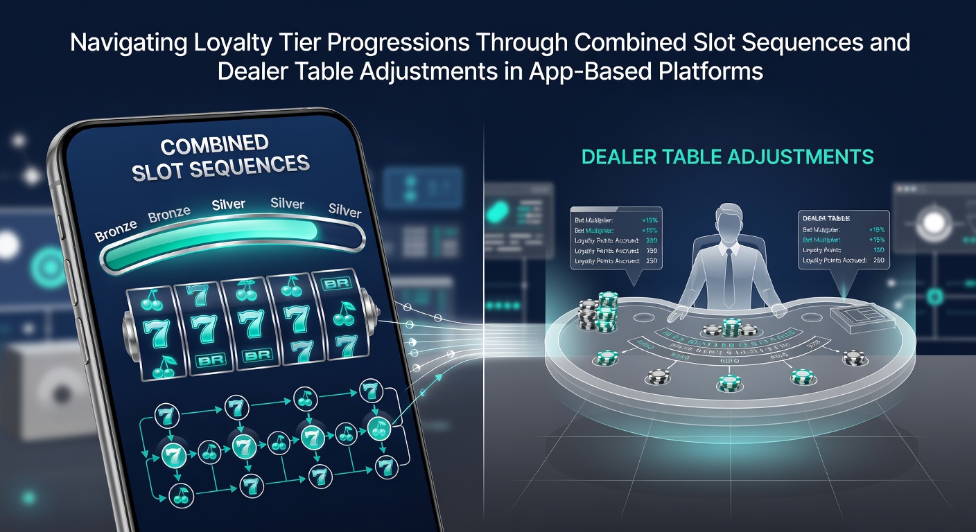 Illustration zu Loyalty-Tier-Progressionen in mobilen Casino-Apps mit Slot-Sequenzen und Live-Tischen