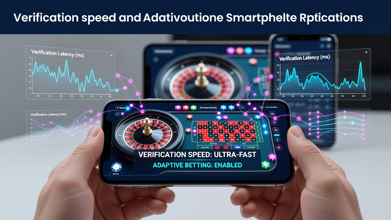 Smartphone zeigt Roulette-App mit Verifizierungsfortschritt und adaptiven Wettoptionen